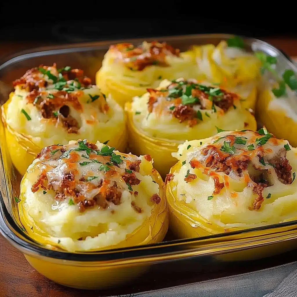 Stuffed Mashed Potato Nests