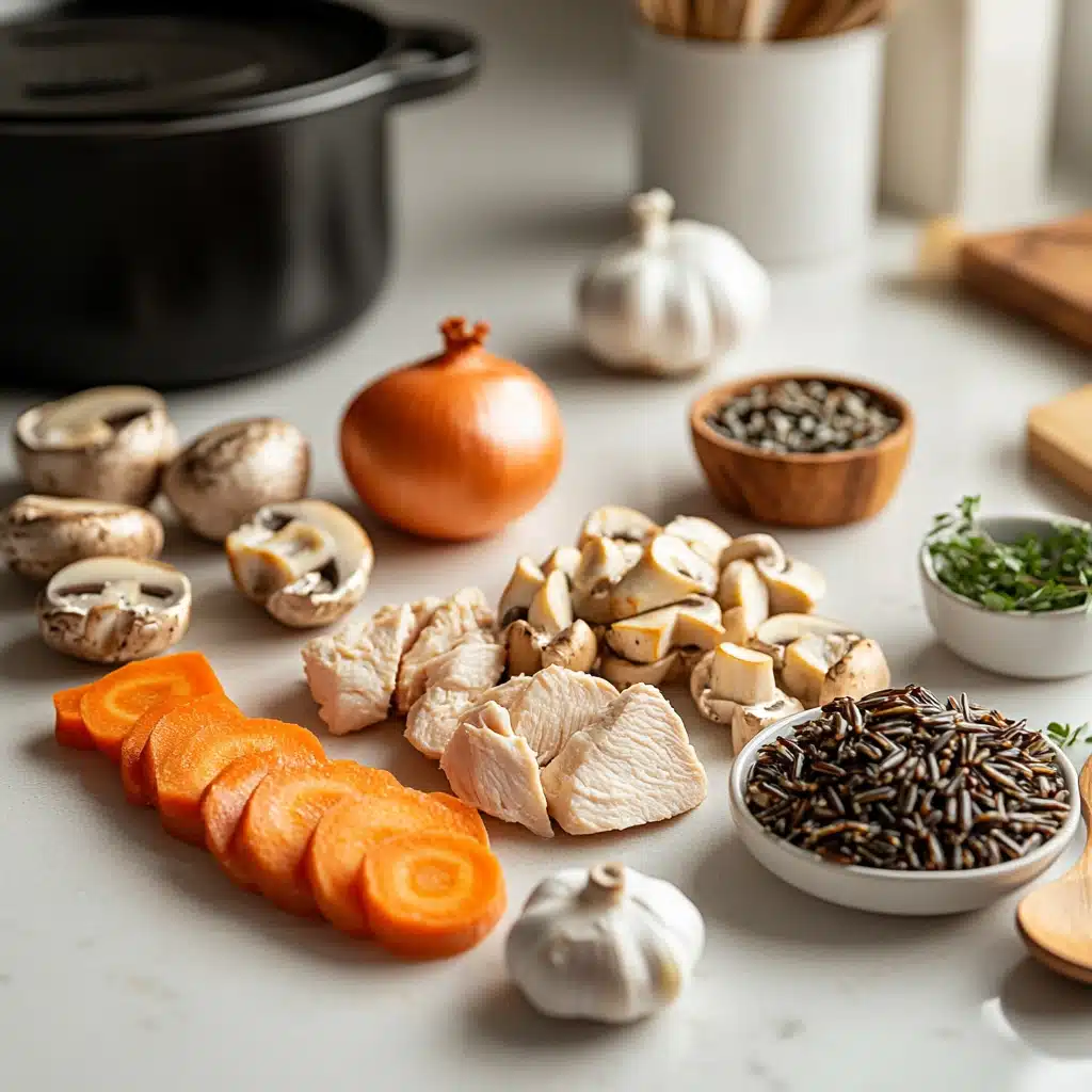 Creamy Mushroom Chicken and Wild Rice Soup