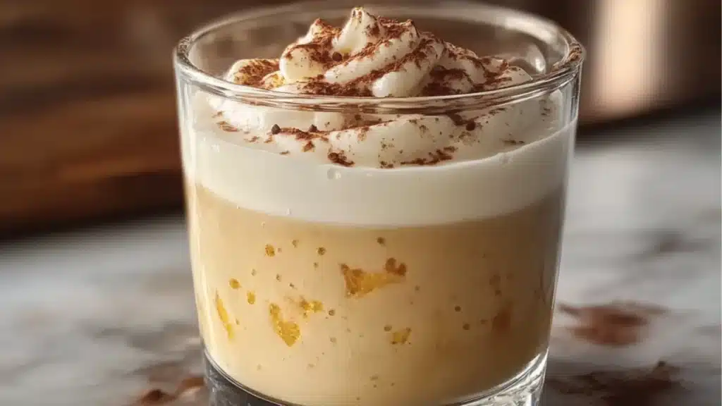 butterscotch steamer with cinnamon sticks in them and the title overlay reads only 3 ingredients