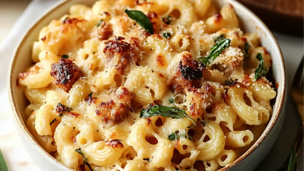 picture of pasta with spinach and cheese