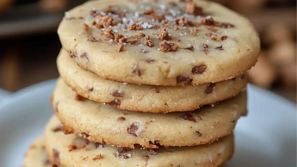 icebox cookies are stacked on top of each other