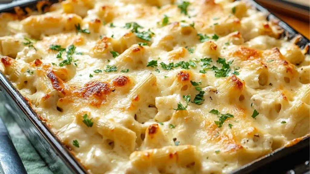 Chicken Alfredo Bake