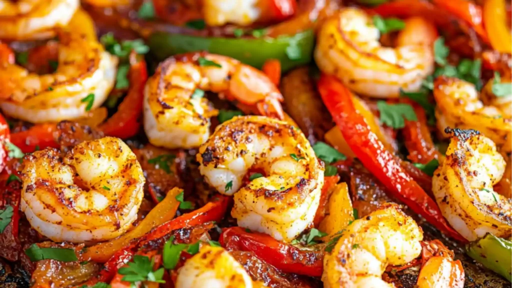 Sheet Pan Shrimp Fajitas