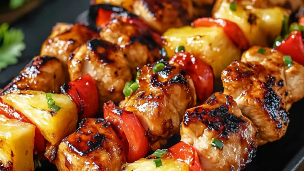 Teriyaki Chicken Pineapple Kabobs