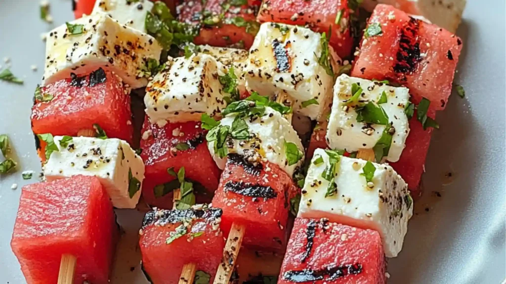 Watermelon Feta Skewers