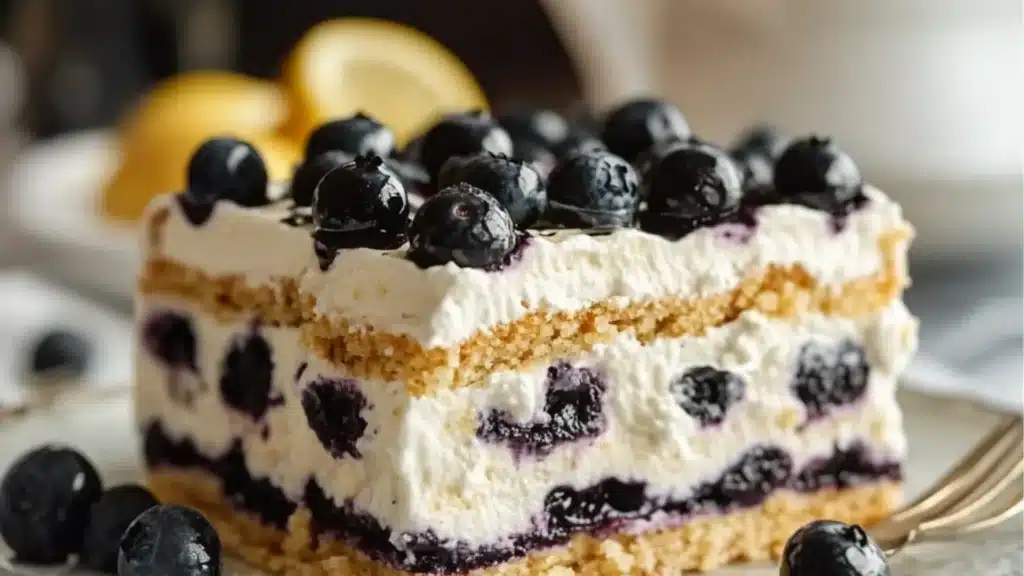 Lemon Blueberry Icebox Cake