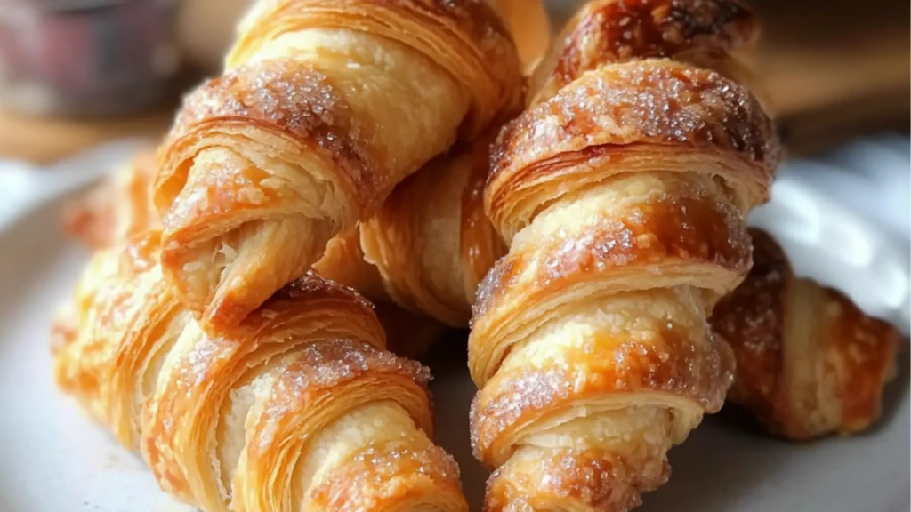 delicious warm cinnamon crescent twists are the perfect dessert for christmas and new year's eve