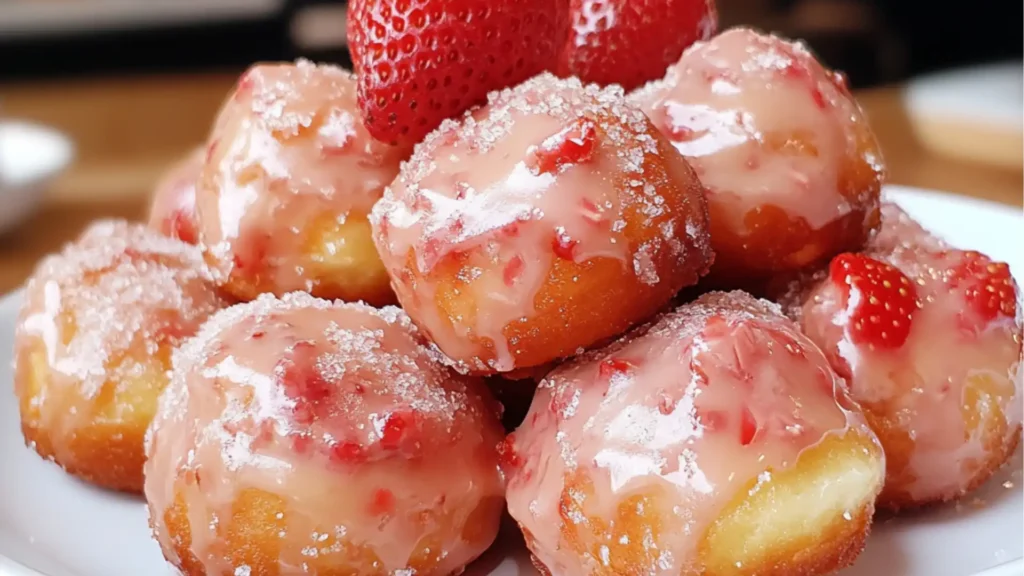 Strawberry Donut Holes
