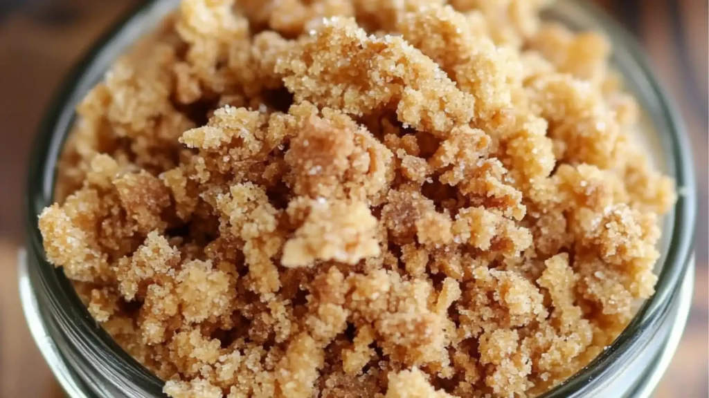 bowls filled with crumbles and the words, simple ingredients great for desserts & parfaits