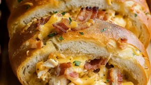 chicken bacon sandwich bread on a cutting board
