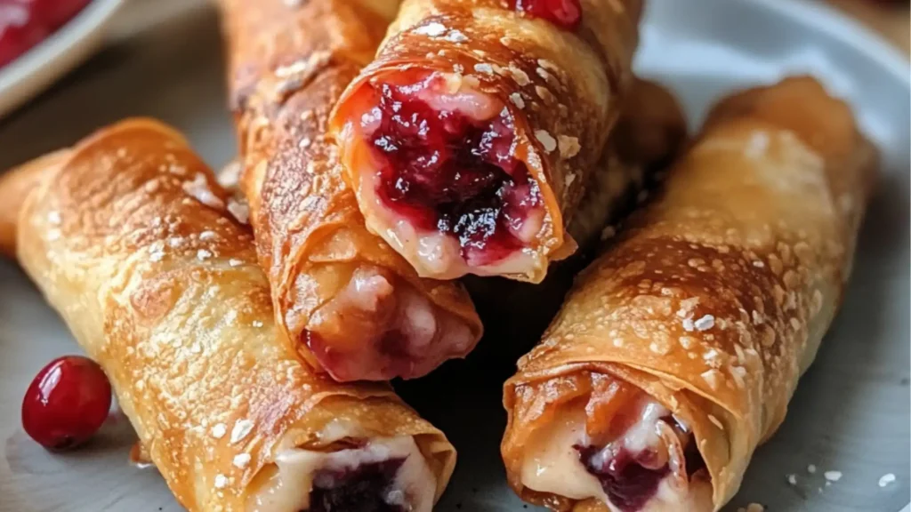 croissants with jelly and cream filling on a baking sheet, ready to be eaten