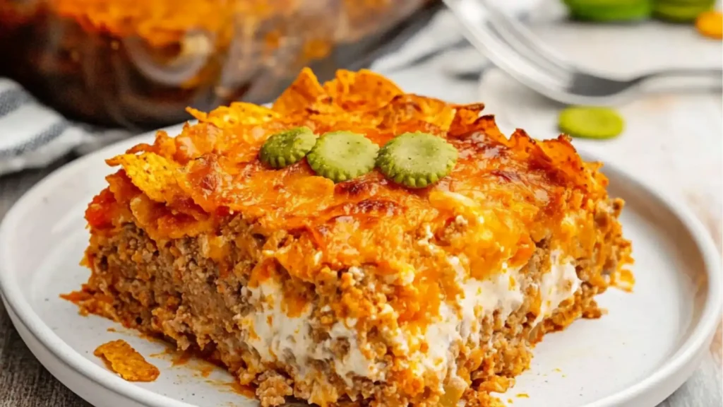 dish with meat and cheese on top, ready to be cooked