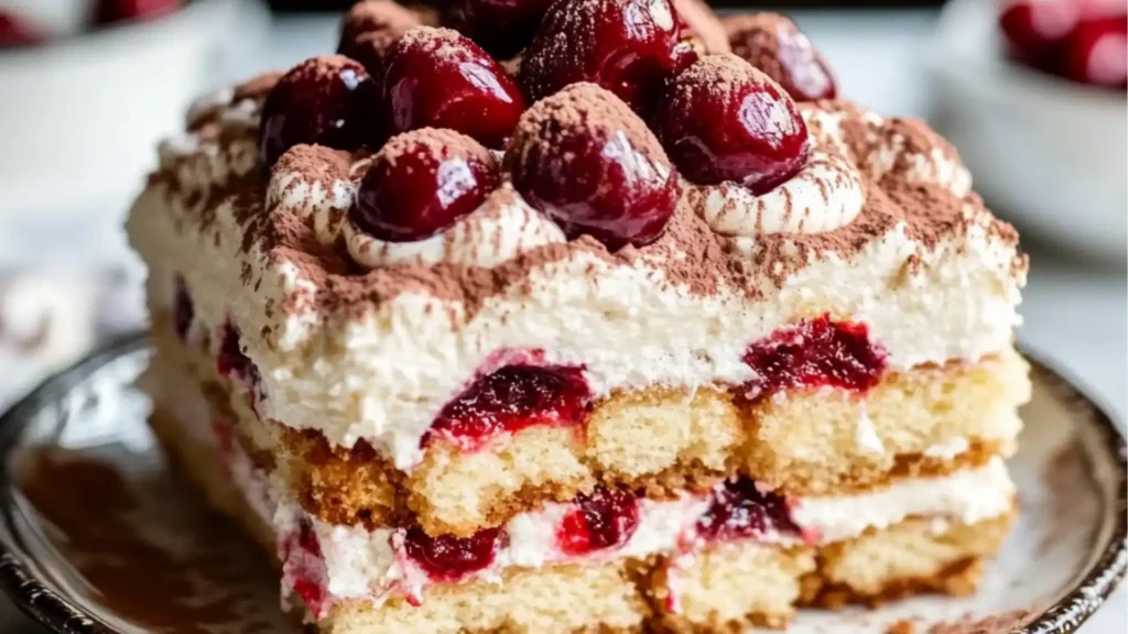 the cover of cherry amarettoo tirami is stacked on top of each other