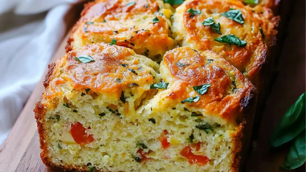 savory caprese bread recipe collage