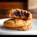 Healthy Flourless Peanut Butter & Jelly Cookie Sandwiches