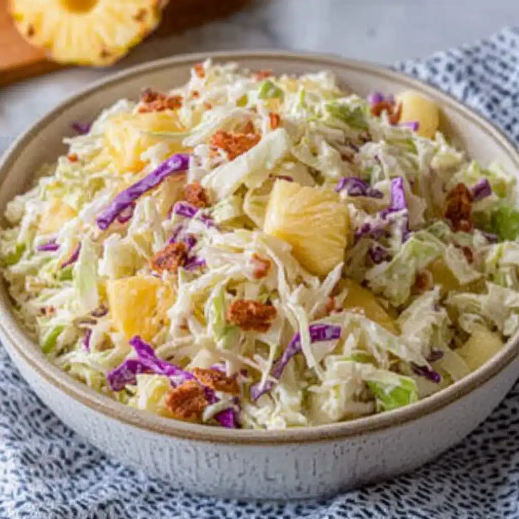 No-Mayo Hawaiian Pineapple Coleslaw Recipe