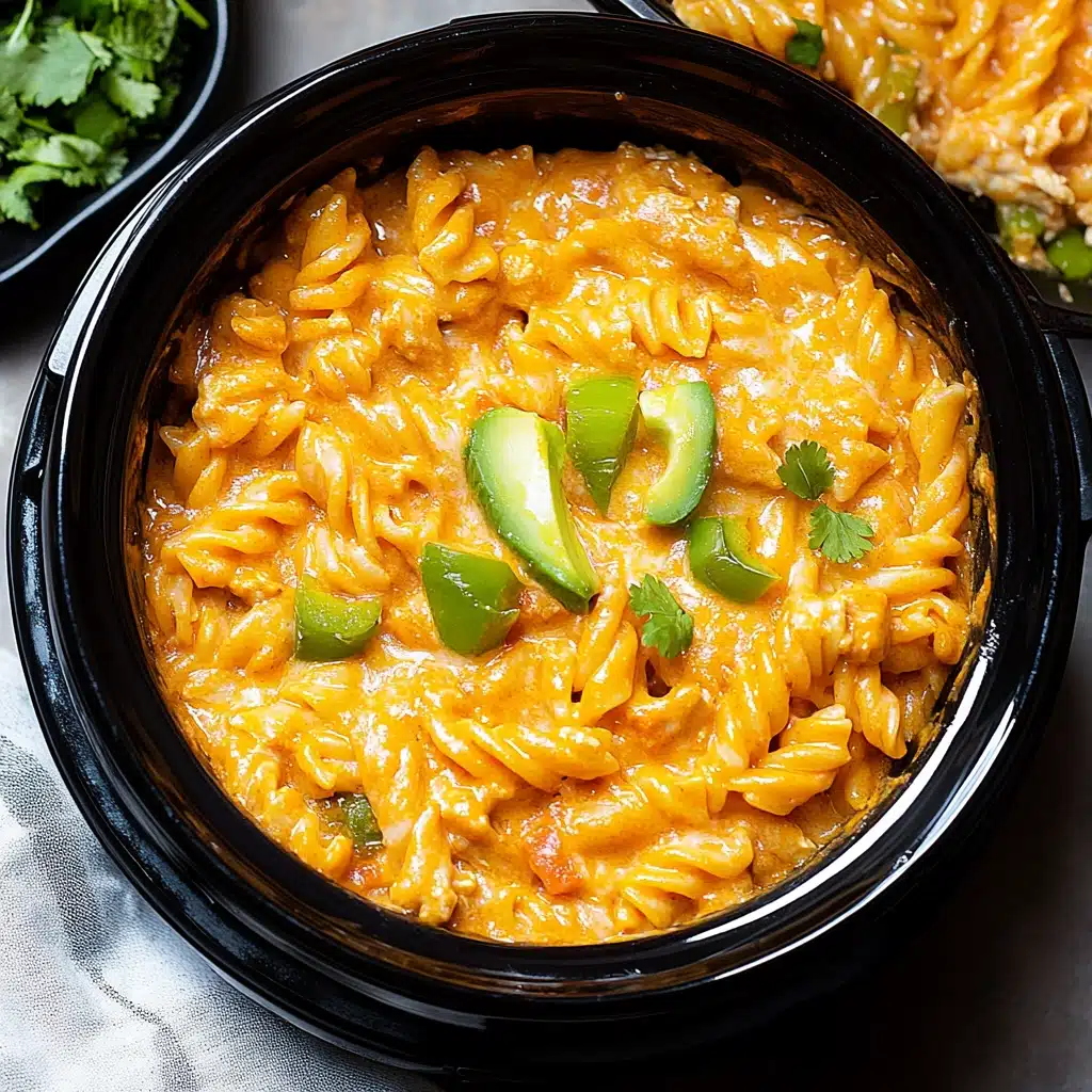 Slow Cooker Chicken Enchilada Pasta