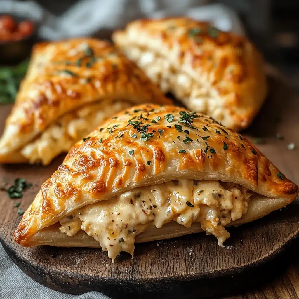 Baked Chicken Alfredo Calzones