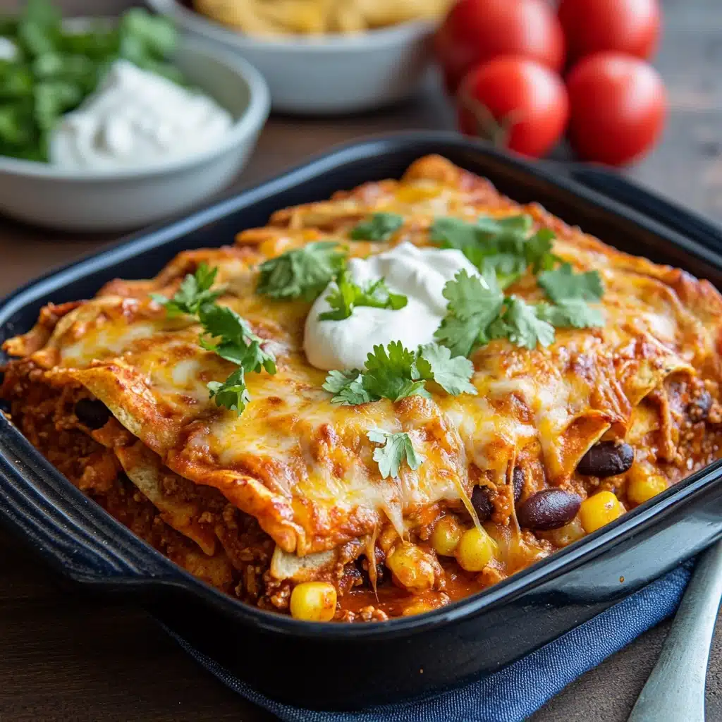 Bean and Cheese Enchilada Casserole
