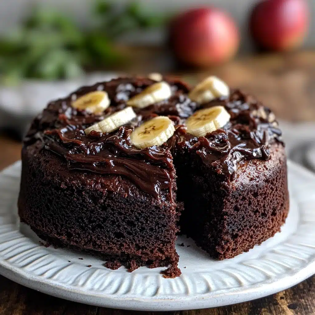 Chocolate Banana Applesauce Cake
