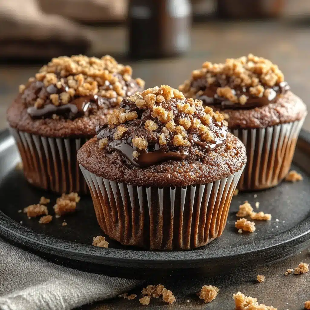 Chocolate Coffee Toffee Crunch Muffins