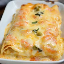 Creamy Shrimp Enchiladas : Comfort Seafood Dish-image