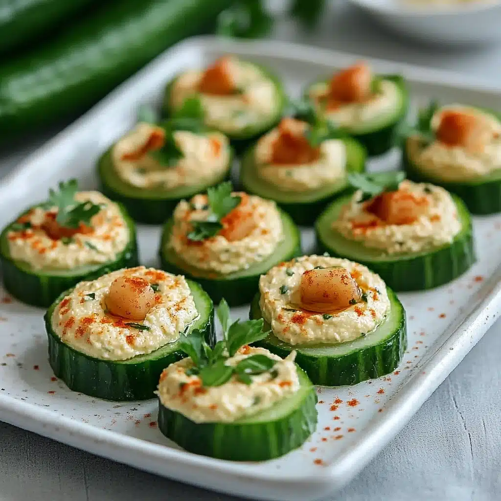 Cucumber Hummus Bites