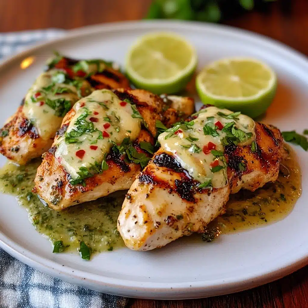 Grilled Salsa Verde Pepper Jack Chicken