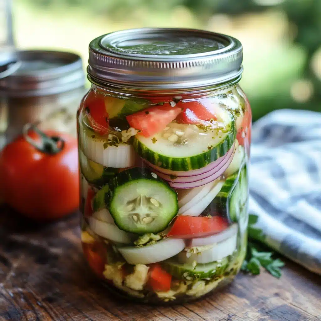 Marinated Cucumbers, Onions, and Tomatoes