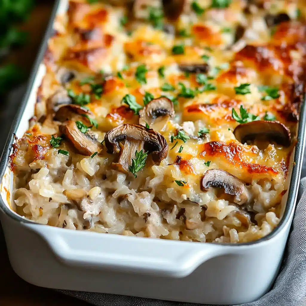 Mushroom and Chicken Rice Casserole