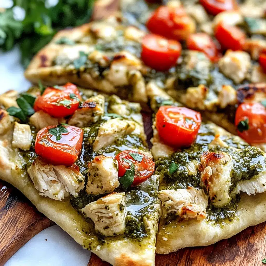 Pesto Chicken Flatbreads