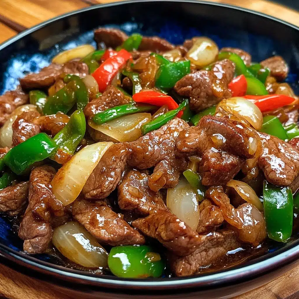 Sizzling Chinese Pepper Steak with Onions