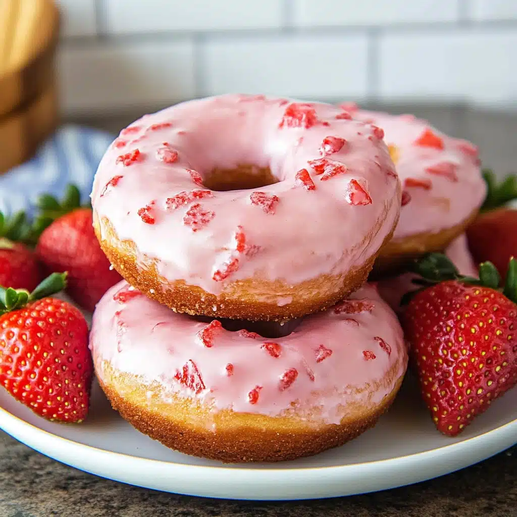 Strawberry Cake Donuts