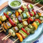 Veggie Kabobs with Pesto