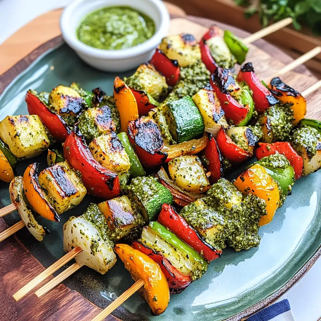 Veggie Kabobs with Pesto
