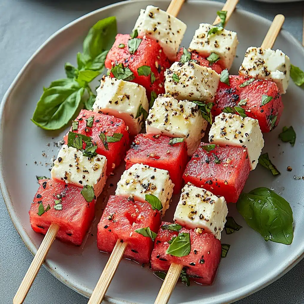 Watermelon Feta Skewers