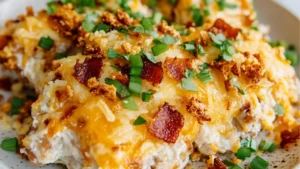 easy pepper jack cracker chicken recipe on a plate