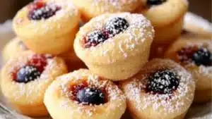 the pancake mini muffins are ready to be eaten and put in the oven