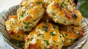 an advertisement for cheddar bay biscuits in a muffin tin
