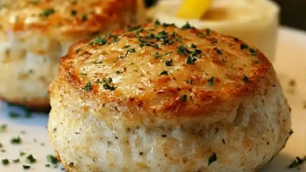 crab stuffed cheddar is shown with lemon butter on the top and below it