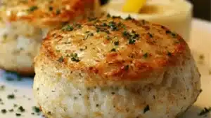 crab stuffed cheddar is shown with lemon butter on the top and below it