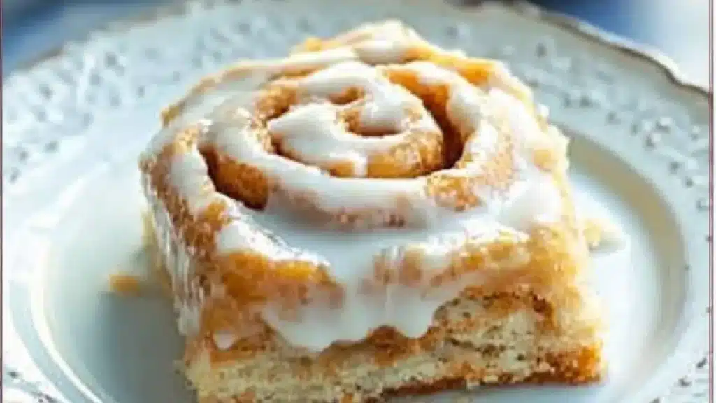 pumpkin cinnamon rolls on a plate with a fork
