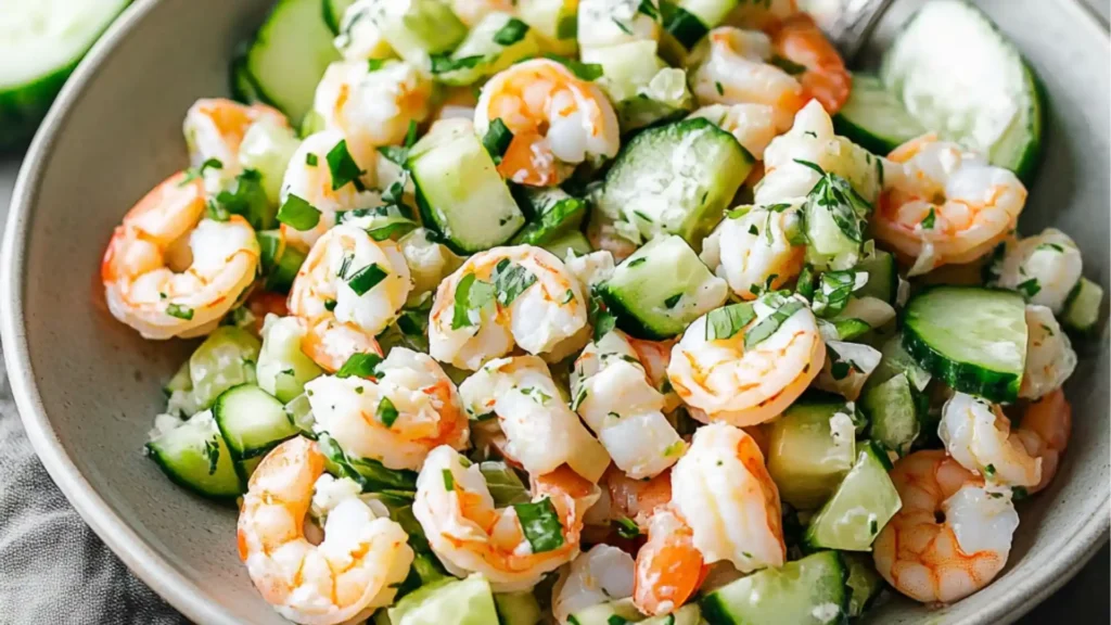 Cucumber shrimp salad recipe