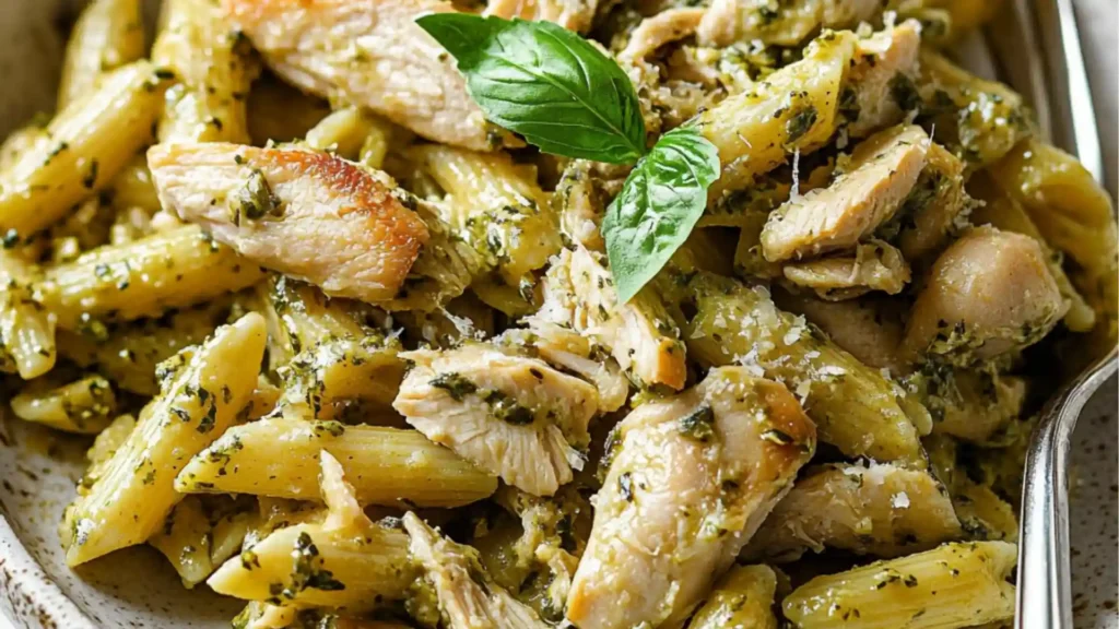 a plate full of pasta with the words 20 minute rotissee chicken pasta on it