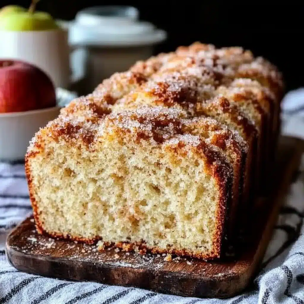 Spiced Apple Cider Donut Loaf with a Cinnamon Sugar Crust