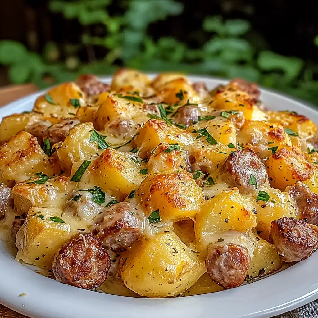 Cheesy Ranch Potatoes and Smoked Sausage