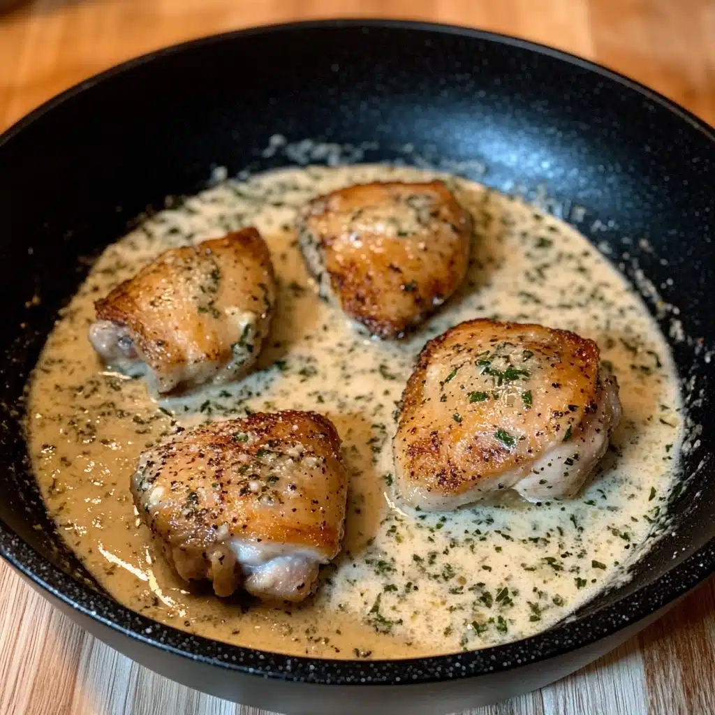 Chicken Thighs in Creamy Garlic Parmesan Sauce