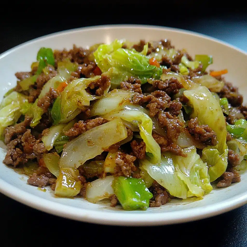 Ground Beef & Cabbage Stir Fry