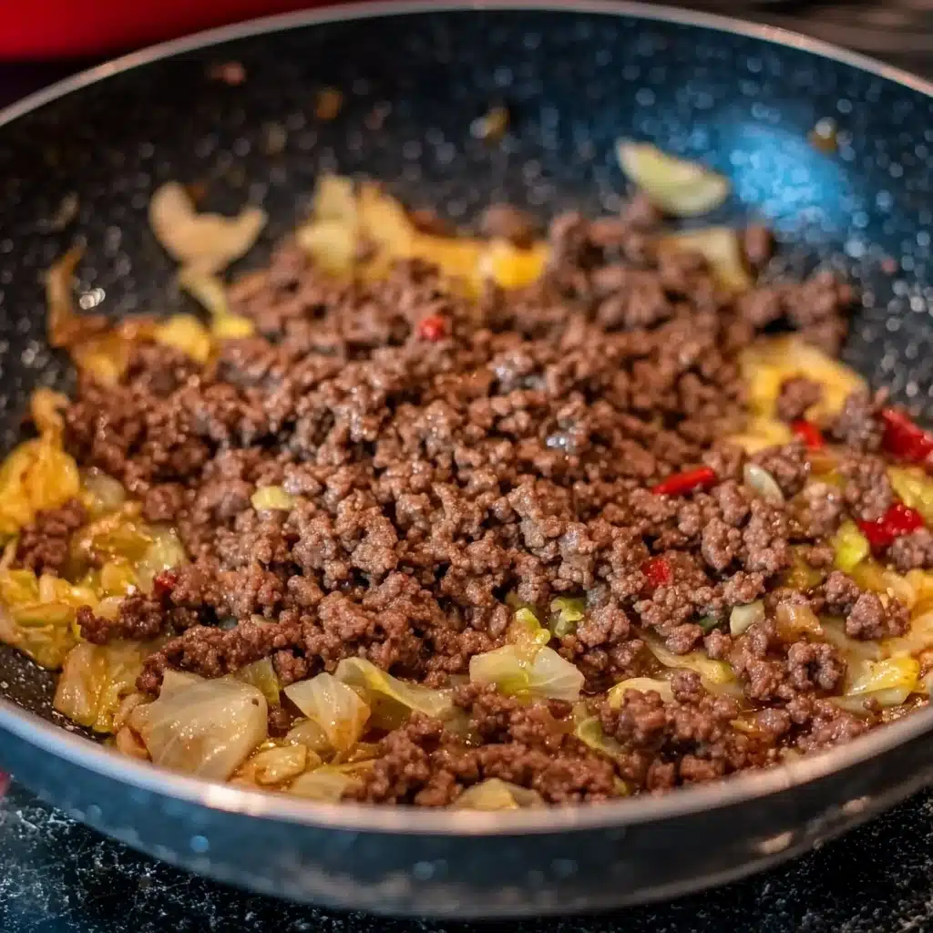 Ground Beef & Cabbage Stir Fry
