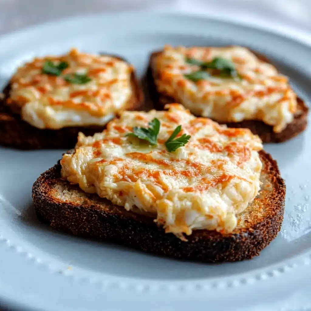 pieces of bread with cheese